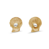 Deltora Diamonds Keshi Pearl Shell Stud Earrings.