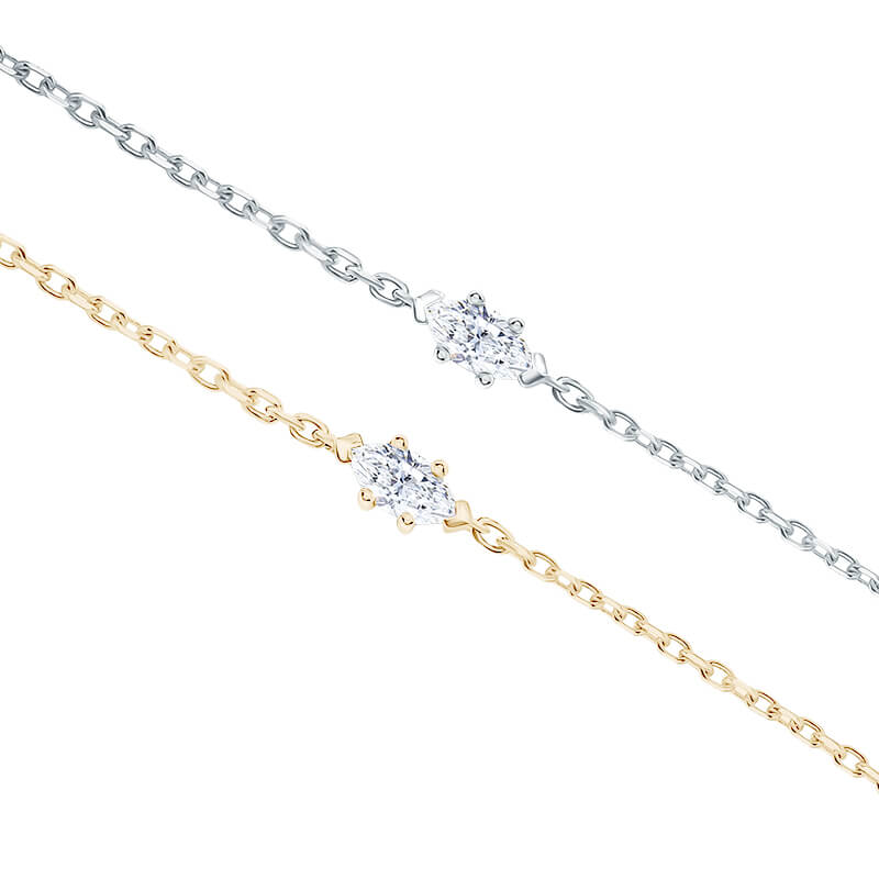 Deltora Diamonds Marquise Diamond Bracelet made with sustainable lab diamonds.