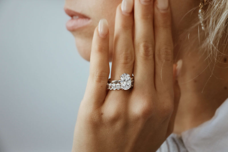 Deltora Diamonds Oval Cut 3x5mm Diamond Wedding Ring made with sustainable lab diamonds.