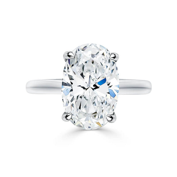 Oval Cut Four Claw Solitaire Setting