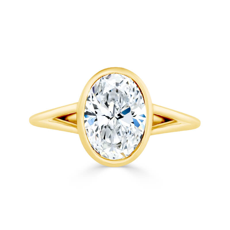 Oval Diamond Split Shank Engagement Ring | Deltora Diamonds AU