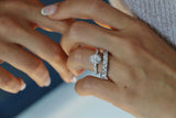 Oval Cut Halo with Pave Band Engagement Ring. Deltora Diamonds Sustainable Lab Diamond Bridal Jewellery Australia.