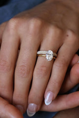 Deltora Diamonds Triple Micro-Pavé Set Wedding Ring with Sustainable Lab Diamonds.