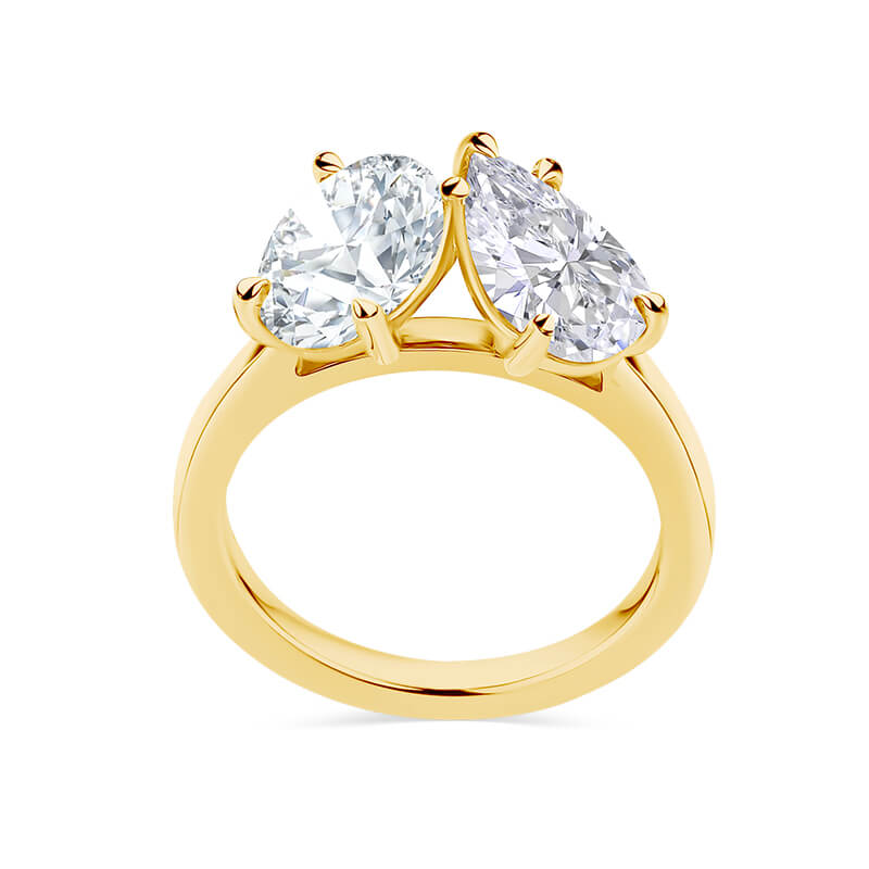 Toi Et Moi Engagement Ring | Pear and Oval Diamond