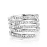 18k Gold Lab Diamond Coil Ring