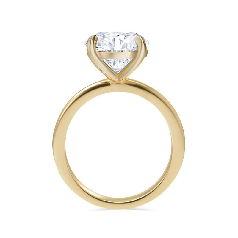 Deltora Diamonds Round Cut Four Claw Solitaire Engagement Ring made with sustainable lab diamonds.