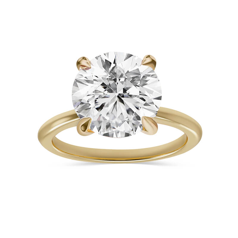 Deltora Diamonds Round Cut Four Claw Solitaire Engagement Ring made with sustainable lab diamonds.
