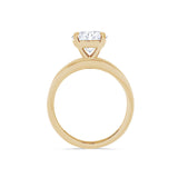 Round Cut Wide Band Solitaire Engagement Ring
