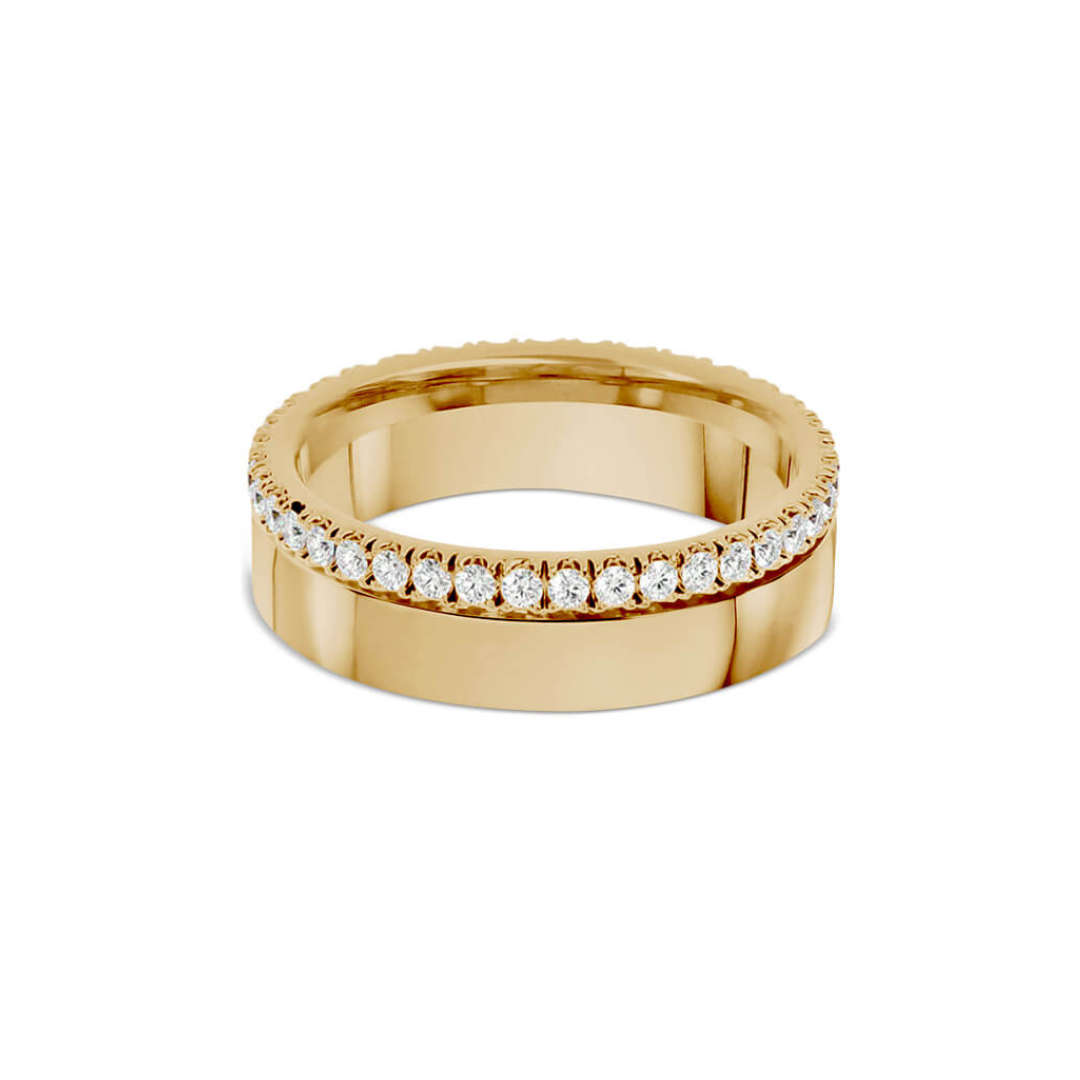 Round Diamond Wide Band | Cigar Ring | Deltora Diamonds AU