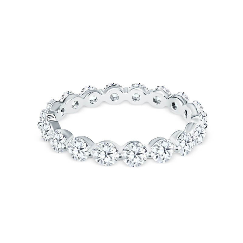 Deltora Diamonds Round 3mm Tension Set Eternity Ring made with Sustainable Lab Diamonds.