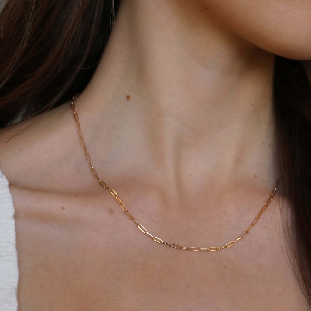Gold 24k Paperclip Necklace – Coastal Society ™