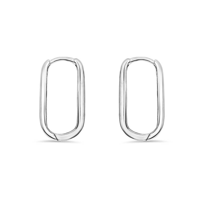 Deltora Diamonds White Gold Mini Paperclip Earrings.