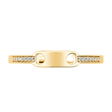 9k Gold Lab Diamond Belted Ring