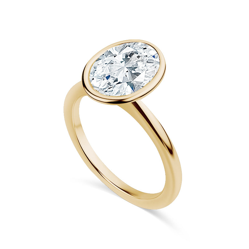 Melody East-West Oval Five Stone Engagement Ring | 14k Yellow Gold |  Natural or Lab-Grown Diamond, Charles & Colvard Moissanite - Alysha  Whitfield