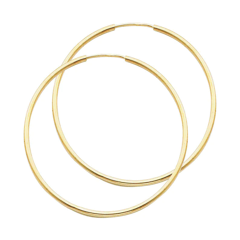 9k Gold Large Hoop Earrings
