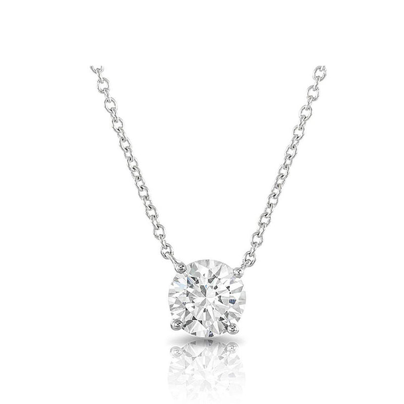 Round Lab Grown Diamond Solitaire Necklace