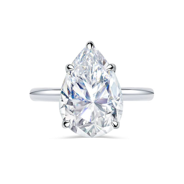 Deltora Diamonds Pear Cut Solitaire Setting with sustainable lab diamonds.
